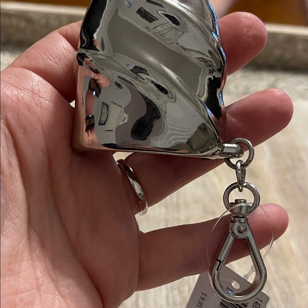 Silver Pocketbac Holder Keychain
